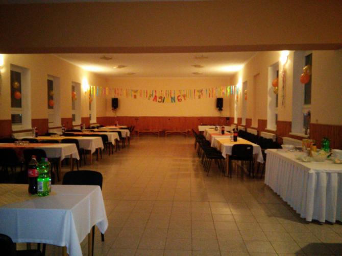 Priestor pripravený na fašiangy 